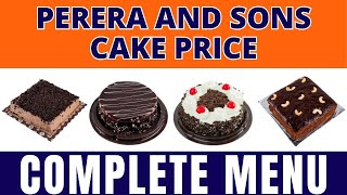 Perera and Sons Cake Price List 2024 in Sri lanka [upl. by Ilatfen749]