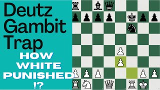 Deutz Gambit Chess Trap  chessgame chessrush chesstricks gambit [upl. by Stead]