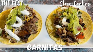 The BEST Crockpot Slow Cooker Carnitas  Mexican Pulled Pork Carnitas  Crockpot Recipes [upl. by Aicekal]