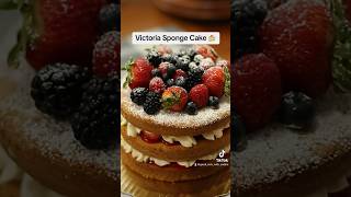 Victoria Sponge Cake 🍰 spongecake victoriaspongecake food explore viral recipe howtomake [upl. by Leibarg]