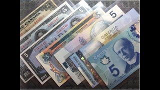 Canadian Five Dollar Bills [upl. by Mulloy535]