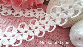 Crochet Easy Lace Ribbon 2 Crochet Tape [upl. by Marl]