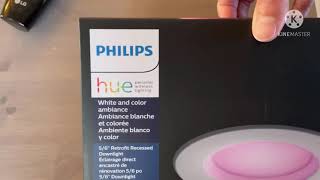 How to install a Philips Hue color ambiance 56” retrofit recessed downlight [upl. by Anah396]