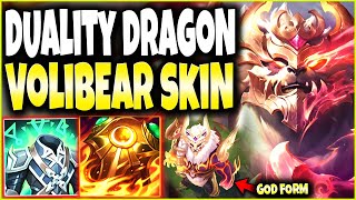 New Duality Dragon Volibear Skin Prestige Edition looking GODLIKE 🔥 LoL Mid Volibear PBE Gameplay [upl. by Eimarej]