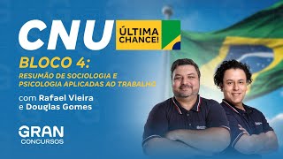 Concurso Nacional UnificadoCNU  Bloco 4 Resumão de Sociologia e Psicologia aplicadas ao trabalho [upl. by Fermin]