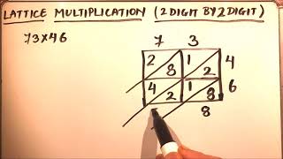 LATTICE MULTIPLICATION METHOD 2 DIGIT BY 2 DIGIT [upl. by Fagin]