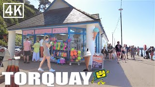 TORQUAY Devon July 2021  Torquay Seafront Marina amp Princess Pier  4K Virtual Walk [upl. by Dail]