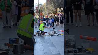 Busking at Rundle Mall Adelaide  phenomenal drumming and percussion skills australia [upl. by Eibrab810]