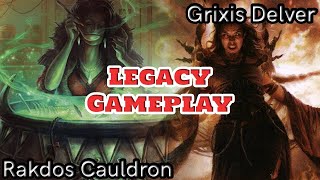 MTG Legacy 1K  R9 FINALS Rakdos Cauldron vs Grixis Delver [upl. by Amuwkuhc]