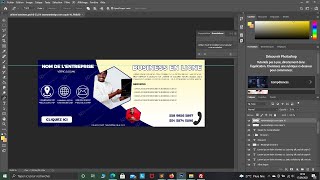 Réalisation dune bannière avec Photoshop [upl. by Achilles]