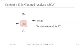 Side Channels 1 part I Crypto 2023 [upl. by Ahtabat612]