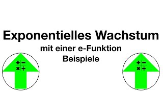 Exponentielles Wachstum mit der eFunktion Beispiel [upl. by Casavant]