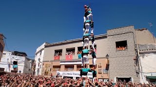 Castellers de Vilafranca  Primer 3 de 8 aixecat per sota  La Bisbal del Penedès 2016 [upl. by Towland]