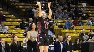 Brynna Maxwell drops careerhigh 28 points to lead Utah past Cal on the road [upl. by Nhoj]