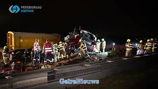 Ravage na ernstig ongeval met vrachtwagen A12 A50 [upl. by Rycca]