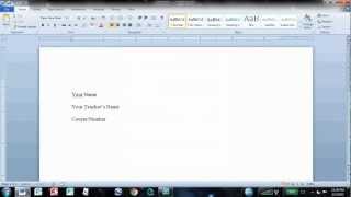 How to Set Up MLA Format in Word [upl. by Linn]