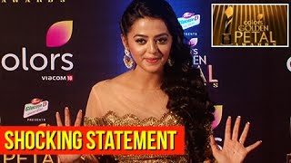 Helly Shah SHOCKING STATEMENT On Swaragini Starcast  5th Colors Golden Petal Awards 2017 [upl. by Fergus]