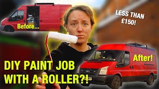 I Painted My Van Using Only a Roller  DIY Military Vehicle Paint [upl. by Deaner547]