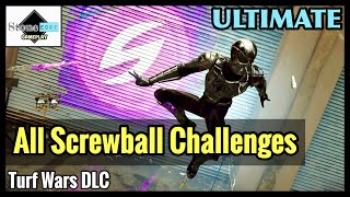 SpiderMan PS4 CTNS Turf Wars DLC  TURNING THE SCREW TROPHY  All Screwball Challenges ULTIMATE [upl. by Letnwahs]