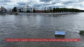 Odra w Słubicach i Pławidle  25092024 r Powódź2024 [upl. by Orlantha816]