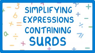 GCSE Maths  Surd Rules and Simplifying Expressions Containing Surds Part 23 41 [upl. by Jeramey]