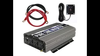 GoWISE Power 1500W Pure Sine Wave Power Inverter 12V DC to 120 V AC with 3 AC Outlets  Overview [upl. by Uv]