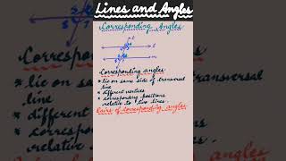 Corresponding angles  What are corresponding angles  Name corresponding angles shorts [upl. by Verdi431]