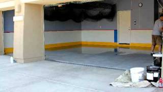 Polyaspartic Garage Floor Installation  Time Lapse Video  SlideLok [upl. by Damour]