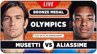 MUSETTI vs AUGER ALIASSIME • Paris Olympics 2024 Final • LIVE Tennis Play by Play Stream [upl. by Christy978]