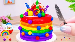 Sweet Lollipop Candy Rainbow Fondant Cake 🌈 How To Make Miniature Chocolate Cake ⭐ Mini Wonderful 🍰 [upl. by Lubba767]