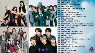 BLACKPINK amp BTS amp TWICE amp TXT  Playlist 🦋 [upl. by Nyladnarb]