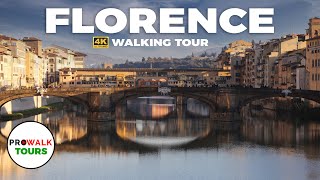 Florence Italy Walking Tour  4K60fps  with Captions [upl. by Noitna]