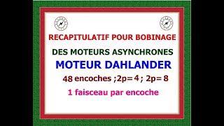 Comment faire un schéma de bobinage  Moteur Dahlander 48 encoches 1 faisceau par encoche 2p48 [upl. by Efar365]