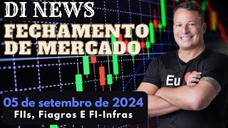 IFIX volta a cair e IBovespa subir DI News Fechamento de Mercado 05 de setembro [upl. by Yelrebma]