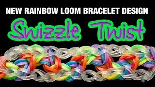 NEW Rainbow Loom Bracelet  THE SWIZZLE TWIST [upl. by Zehcnas]