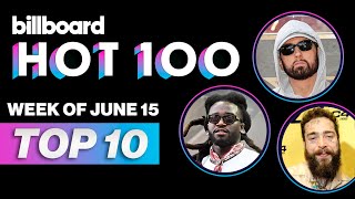 Billboard Hot 100 Top 10 Countdown for June 15 2024  Billboard News [upl. by Nhguavad]