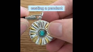 Sandcasting silver pendant [upl. by Namdor979]