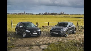 Porsche Macan Turbo vs Audi SQ5  AutoLeven  Overview amp Sound [upl. by Lane]