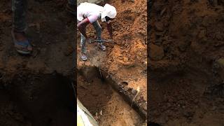 filling excavated laterite materials in the foundation building shorts [upl. by Aissat497]