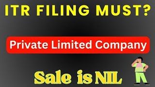 ITR Filing Must For a Private Limited Company Compliances for a Pvt Ltd Company II [upl. by Sinclare614]