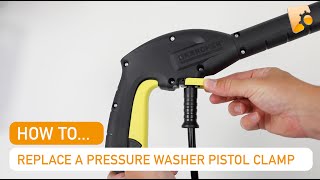 How to Replace a Karcher Pressure Washer Pistol Gun Clamp Karcher K3 [upl. by Valle]