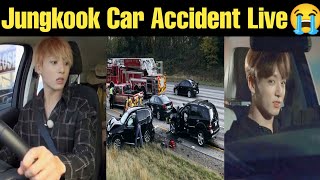 BTS Jungkook Car Accident Live 😭 Jungkook Accident CCTV Footage 😱 [upl. by Uthrop509]