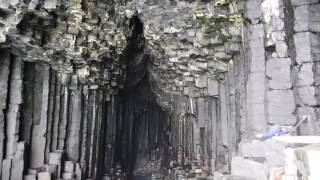 Inside Fingals Cave on the island of Staffa Scotland [upl. by Nnaycart]