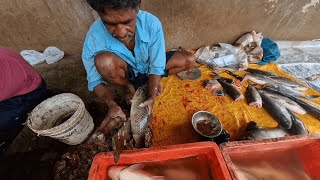 Watch How to Cut Live Rohu Fish ରୋହି ମାଛ  Amazing Fish Cutting Skills  amafishmarket [upl. by Anirdna]