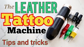 LEATHER TOOLING with Tattoo Machine Welcome to the new school LINK in description [upl. by Vicky732]