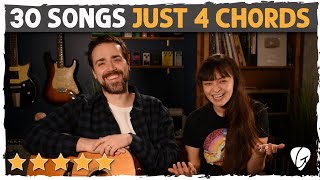 Top 30 Easy Guitar Songs  ONLY 4 Chords G Em C D [upl. by Beuthel]