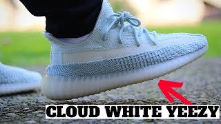 WORTH BUYING adidas YEEZY BOOST 350 V2 CLOUD WHITE Review amp ON FEET [upl. by Rammaj]