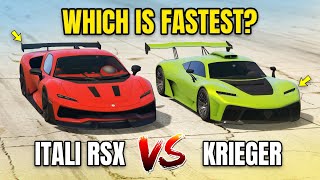 GTA ONLINE  ITALI RSX VS KRIEGER WHICH IS FASTEST [upl. by Mayhs]