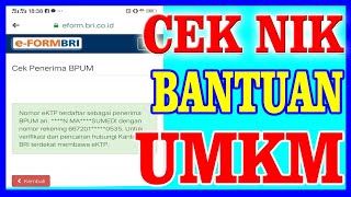 cara cek bantuan umkmcuma pakai NIK [upl. by Aicelef]