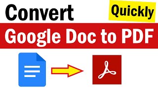 How to Convert a Google Doc to a PDF  How To Save a Google Doc as a PDF  Convert Google Doc to PDF [upl. by Bauske]